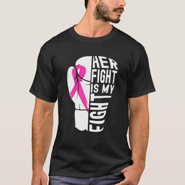 Husband Of A Warrior Breast Cancer Awareness Suppo T-Shirt (Front)
