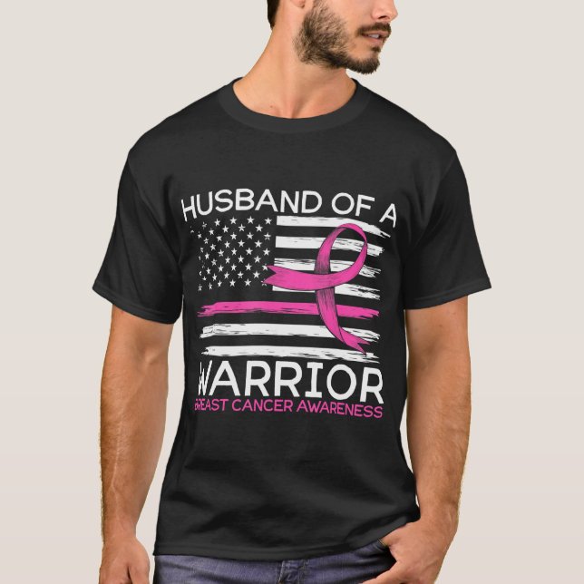 Husband Of A Warrior Breast Cancer for Breast T-Shirt (Front)