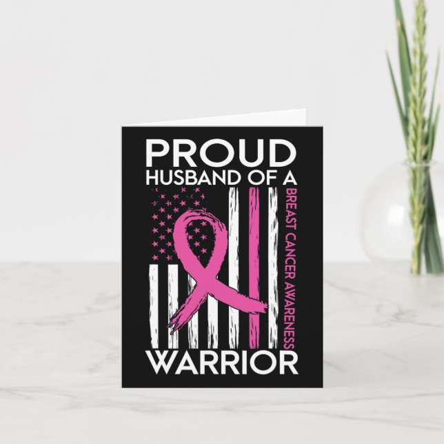 Husband Of A Warrior Breast Cancer Support Squad  Card (Front)
