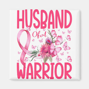 Husband Of A Warrior Butterfly Breast Cancer Magnet