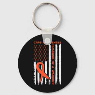 Husband Of A Warrior Crps Awareness Month Orange R Key Ring
