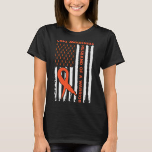 Husband Of A Warrior Crps Awareness Month Orange R T-Shirt