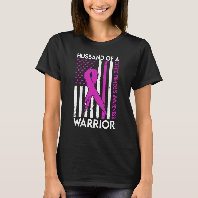 Husband Of A Warrior Cystic Fibrosis Awareness Sup T-Shirt (Front)