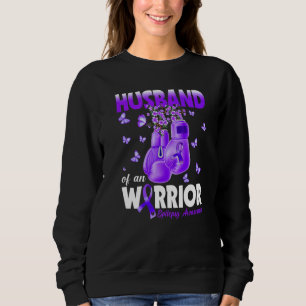 Husband Of A Warrior Epilepsy Awareness Boxing Glo Sweatshirt