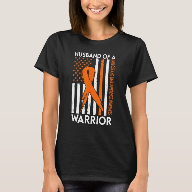 Husband Of A Warrior Limb Loss and Limb Difference T-Shirt (Front)