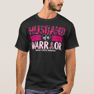 Husband of a Warrior Pinck Ribon Breast Cancer Awa T-Shirt
