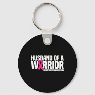 Husband Of A Warrior Pink Ribbon Breast Cancer Awa Key Ring