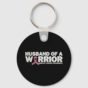 Husband Of A Warrior Pink Ribbon Breast Cancer Awa Key Ring