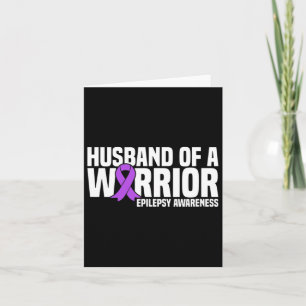 Husband Of A Warrior Purple Ribbon Epilepsy Awaren Card