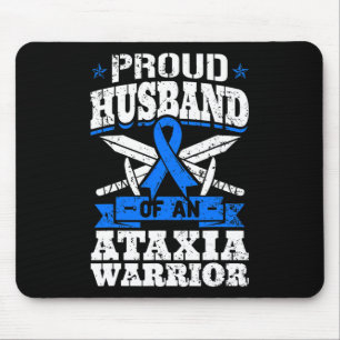 Husband Of An Ataxia Warrior Awareness Ribbon Dyst Mouse Pad