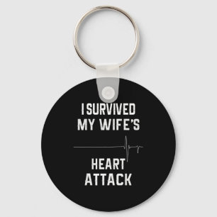 Husband Of Heart Attack Survivor - I Survived My W Key Ring