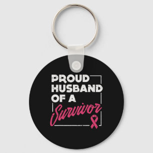 Husband Of Survivor Breast Cancer Awareness Men Gi Key Ring
