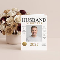 Husband Of The Year Photo (White Only) Birthday