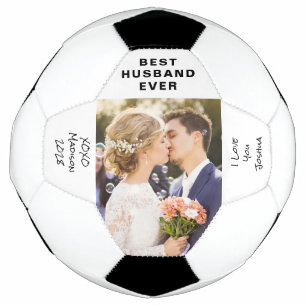 Husband Photo Personalised Soccer Ball
