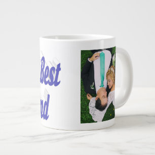 Husband Photo with blue text Giant Co Giant Coffee Large Coffee Mug