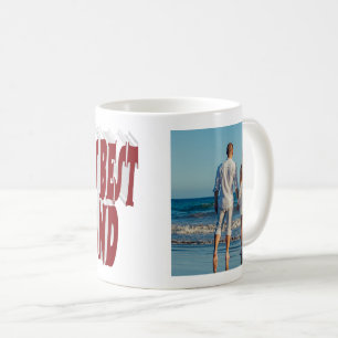 Husband Photo with burgundy text Coffee Mug