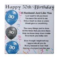 Husband Poem - 30th Birthday