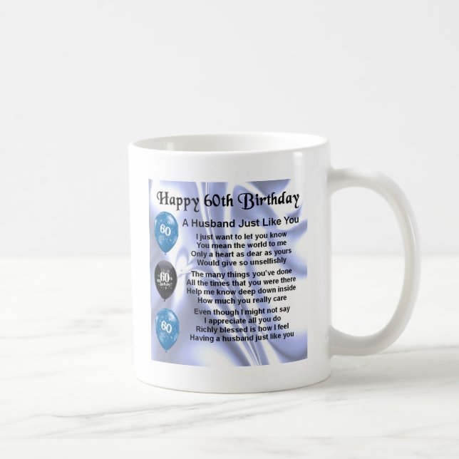 Husband Poem - 60th Birthday Coffee Mug (Right)