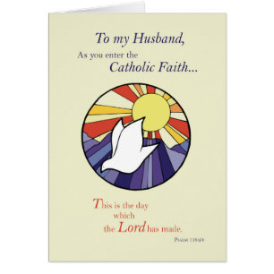 Husband RCIA Catholic Dove Sun Circle, Rite of Chr