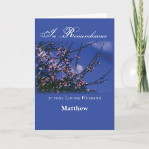 Husband Remembrance on Anniversary of Death Card
