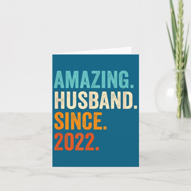 Husband Since 2022 3rd Wedding Artwork Card (Front)