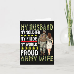 Husband soldier pride world proud army wifeHusband Card
