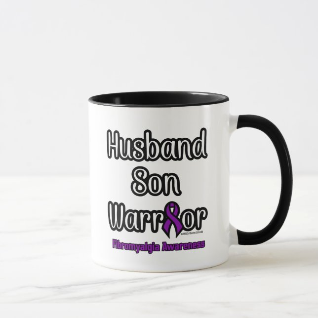 Husband Son Warrior...Fibro Mug (Right)