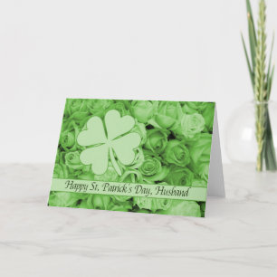 Husband St. Patrick's Irish roses Card