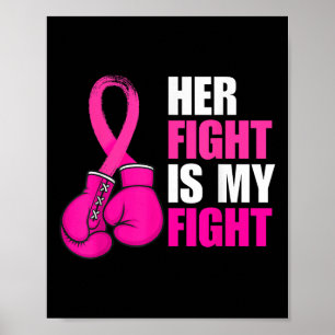 Husband Support Squads Breast Cancer Awareness Boy Poster