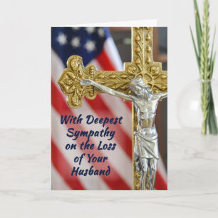 Husband, Sympathy Religious Christian Military Card