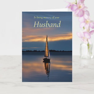 Husband Sympathy with Sailboat on the Water Card