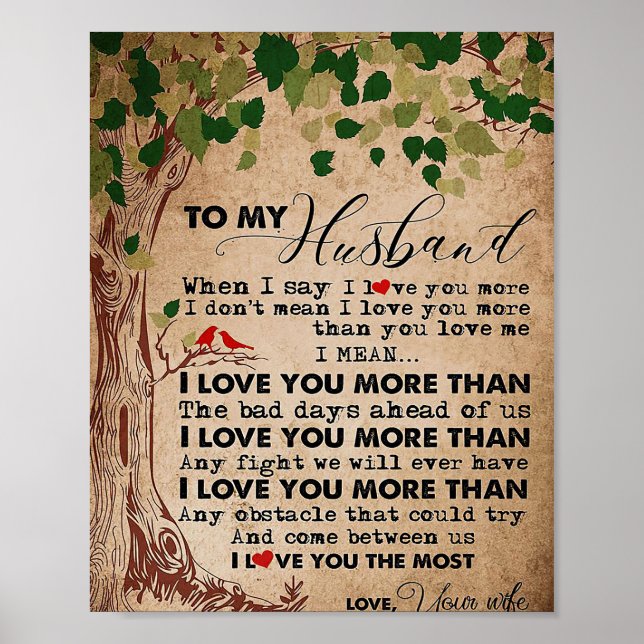 Husband To My Husband I Love You More Poster (Front)