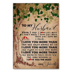 Husband To My Husband I Love You More Table Number