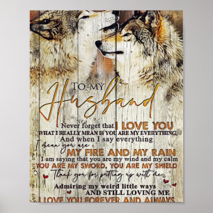 Husband To My Husband I Love You Poster