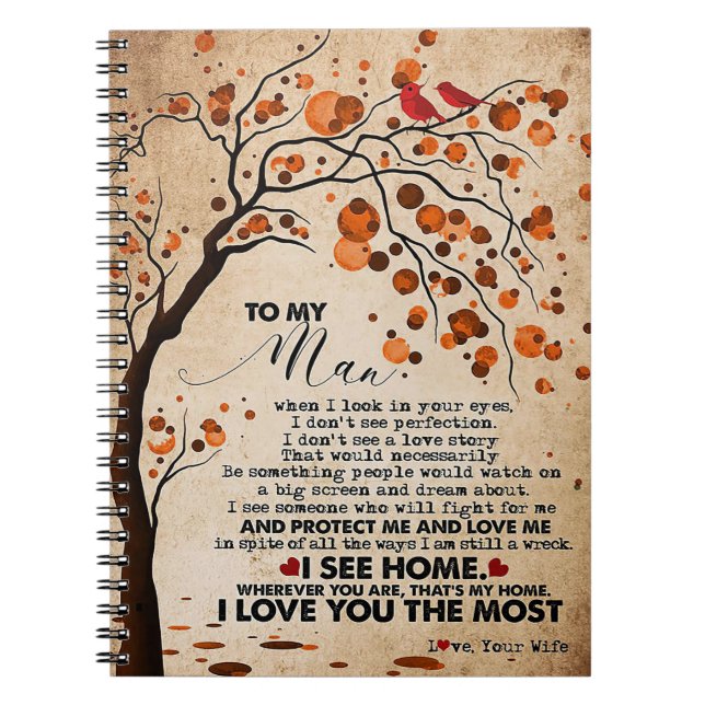 Husband To My Husband I See Home Notebook (Front)