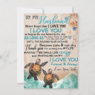 Husband To My Husband Turtle Invitation