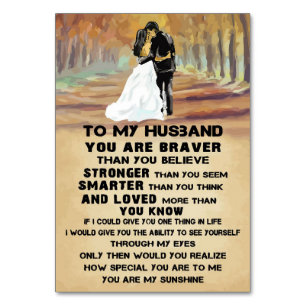Husband To My Husband You Are Sunshine Table Number