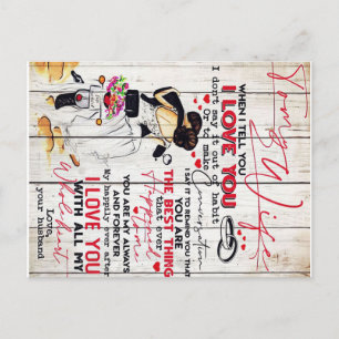 Husband To My Wife Letter Lovely Present Announcement Postcard