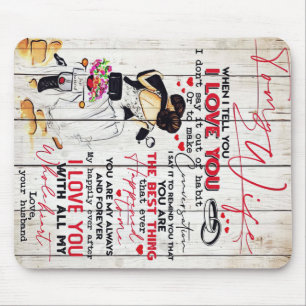 Husband To My Wife Letter Lovely Present Mouse Pad