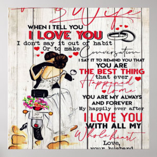 Husband To My Wife Letter Lovely Present Poster