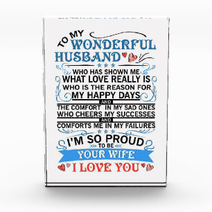 Husband To My Wonderful Husband Photo Block