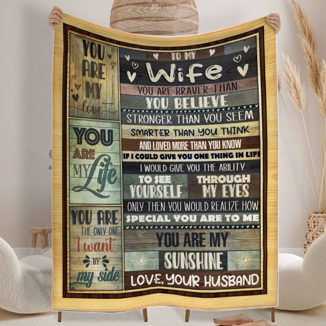 Husband To Wife Love from husband Fleece Blanket (Creator Uploaded)