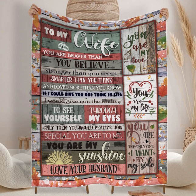 Husband To Wife Love from husband Fleece Blanket (Creator Uploaded)