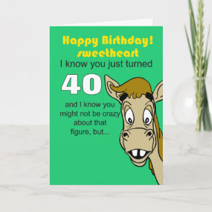 Husband to wife turning 40 years old card