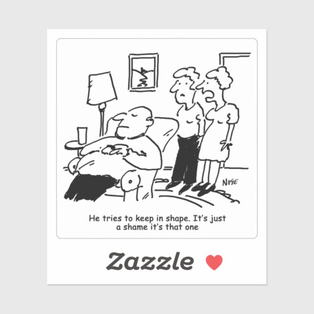 Husband Tries to Keep in Shape Cartoon. (Sheet)