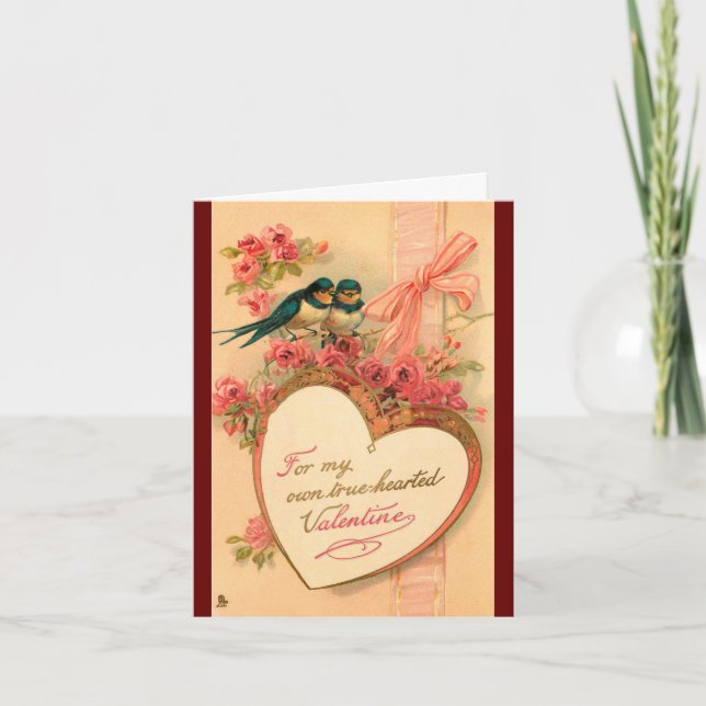 Husband Valentine Bluebirds Card (Front)