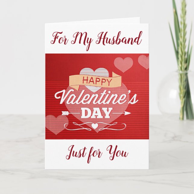 ***HUSBAND*** VALENTINE'S DAY "LOVE" AND "MORE!" HOLIDAY CARD (Front)
