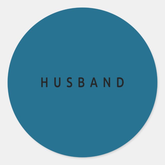 Husband Wedding Married Couple Wife Matching Husba Classic Round Sticker (Front)