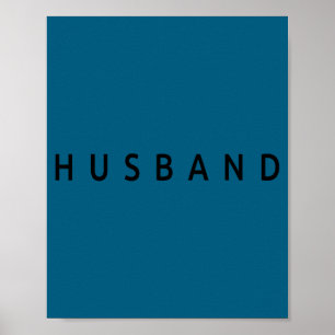 Husband Wedding Married Couple Wife Matching Husba Poster