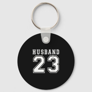 Husband wife 2023 matching engagement party key ring